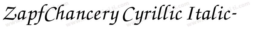 ZapfChancery Cyrillic Italic字体转换